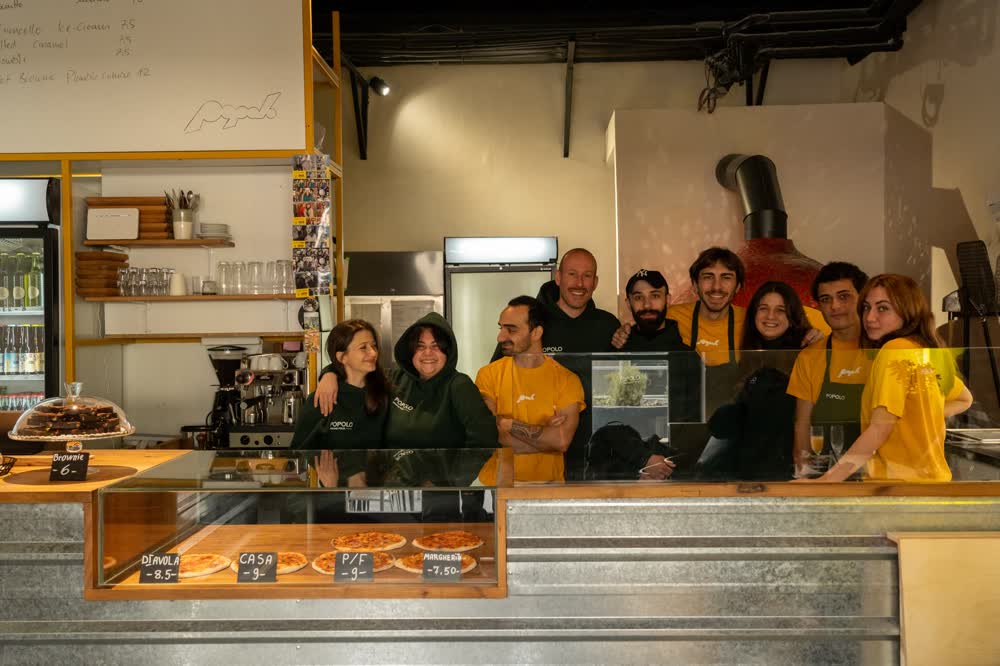 The Popolo team behind the counter